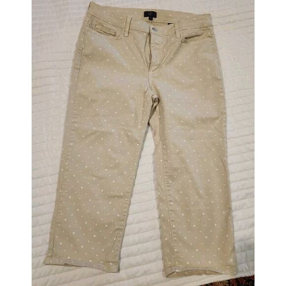 NYDJ - Straight Crop Polka Dot Sz 10 With Labels - Picture 1 of 6